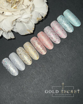 gold secret gel polish disco 