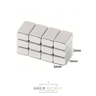 Gold Secret Cateye Magneet rechthoek klein