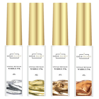 Gold Secret Metallic Marble Inkt 01