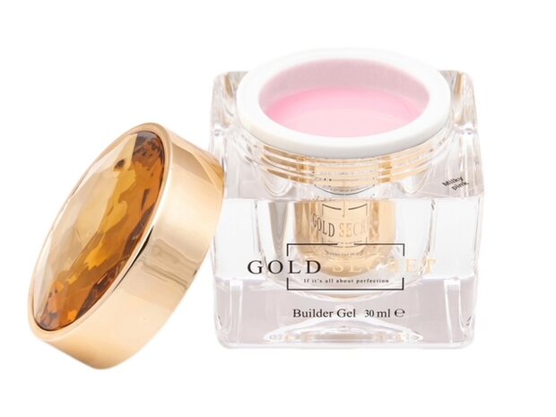 gold secret builder gel milky pink pot