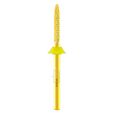 Gold Secret Carbide Bitje Kegel Extra Smal geel