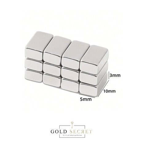 Gold Secret Cateye Magneet rechthoek klein