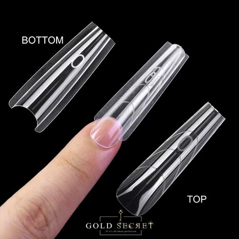 Gold Secret SandwichDual Forms – Professionele Herbruikbare Nagelvormen