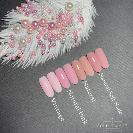 gold secret builder gel natural soft nude pot