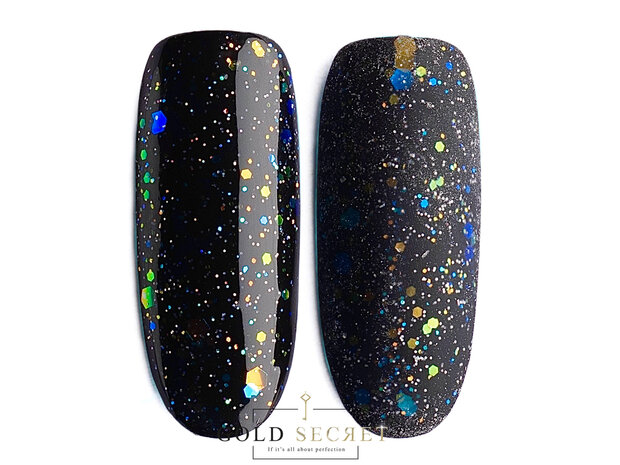 Gold Secret Top Coat glitter 1