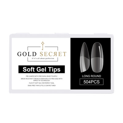 Gold Secret Soft Gel Tips Loung Round