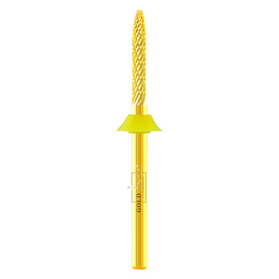 Gold Secret Carbide Bitje Kegel Extra Smal geel